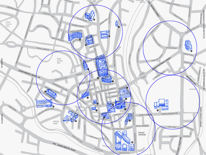Illustration for article titled Color-Changing Map Shows the Best Attractions Based on the Weather